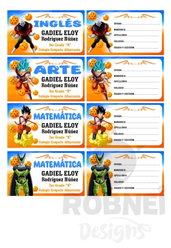 Dragon-Ball-Z Etiqueta